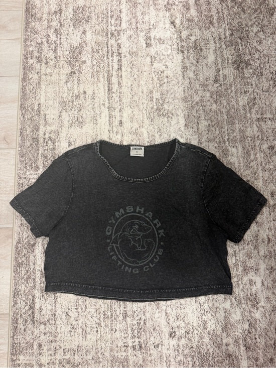 Gymshark Tops - Gymshark Washed Black Cropped Tee